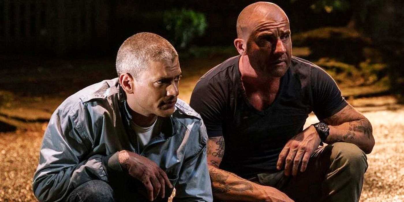 Wentworth Miller como Michael Scofield y Dominic Purcell como Lincoln Burrows en la temporada 5 de Prison Break