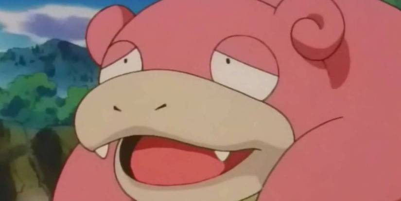 Крупный план Slowpoke из аниме Pokémon