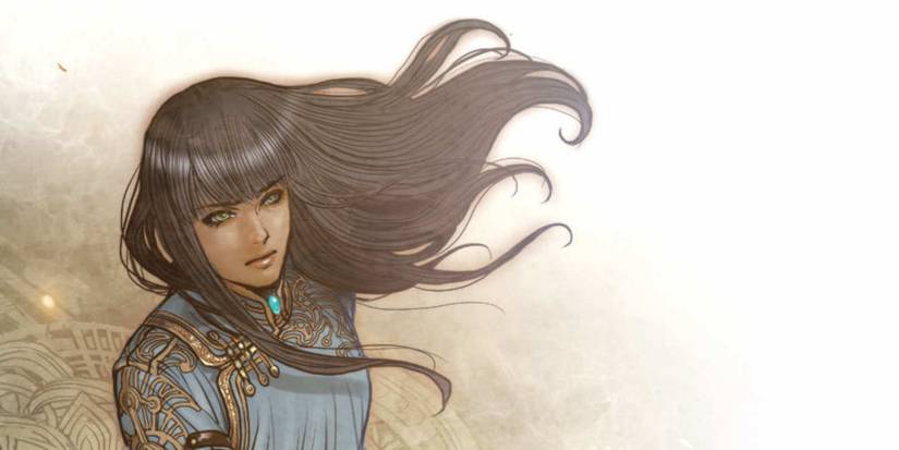 Maika stands with her hair blowing in the wind from Monstress