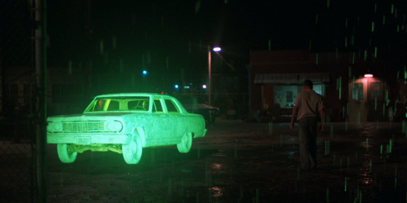 Un'auto neon in Repo Man