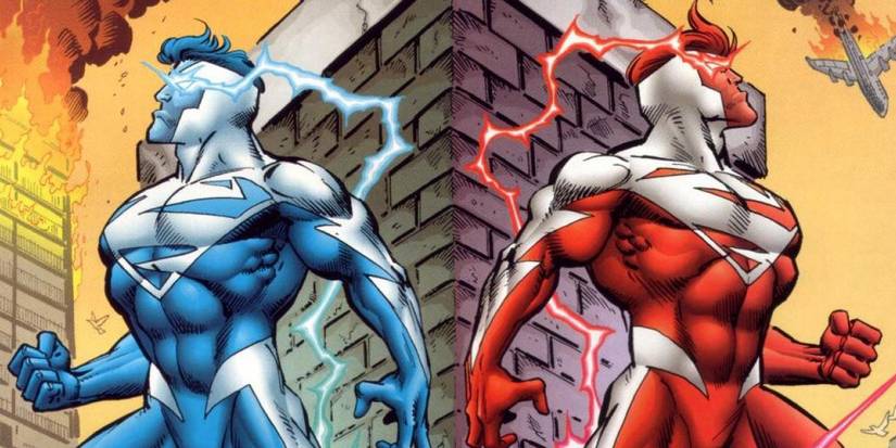 Blue Red Superman Electric Suits