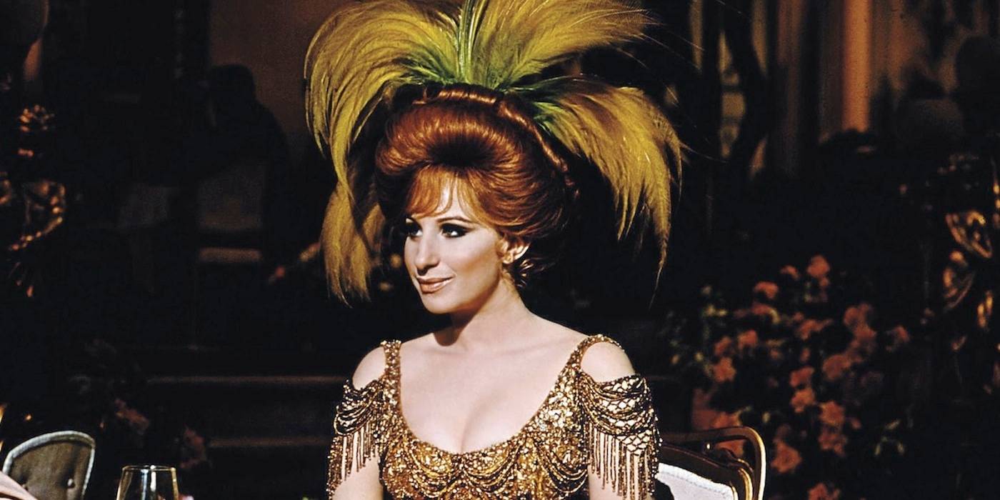 Barbra Streisand in a ball gown in Funny Girl