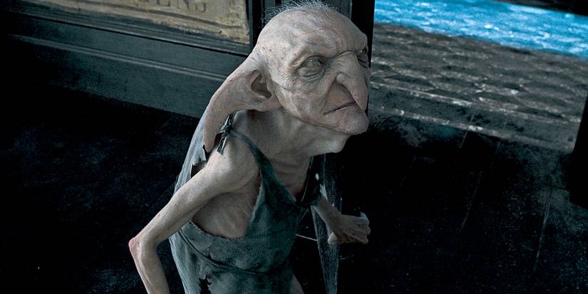 Kreacher looking grumpy in Harry Potter.