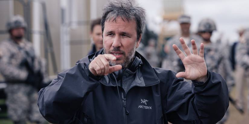 Denis Villeneuve on the set of Arrival