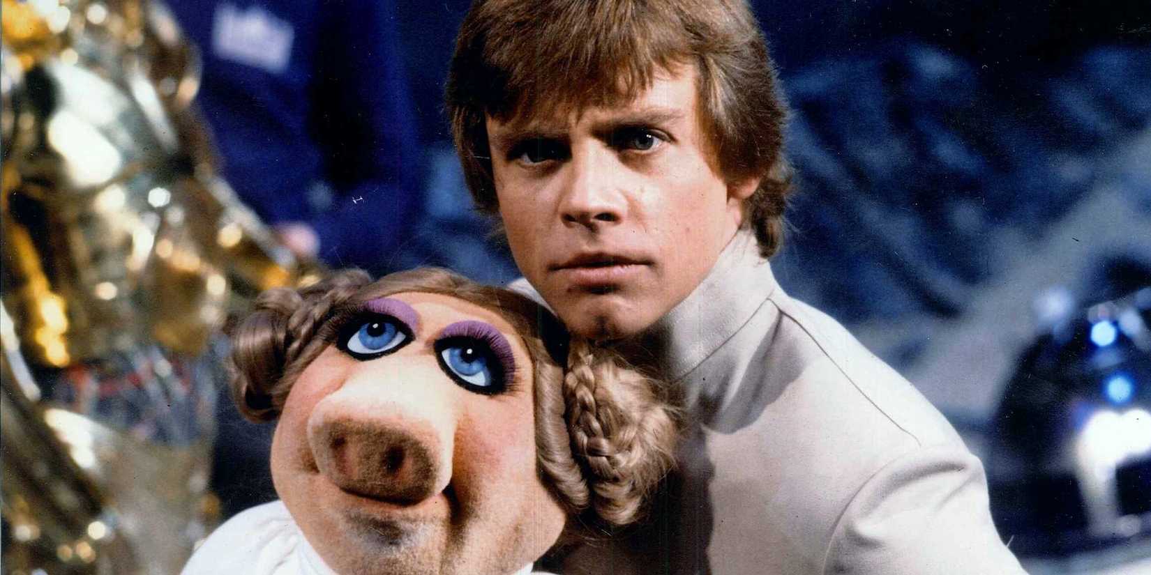Mark Hamill e Miss Piggy em The Muppet Show