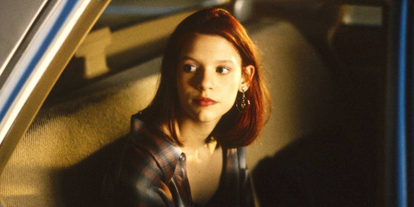 Angela Chase inside a car looking out the window