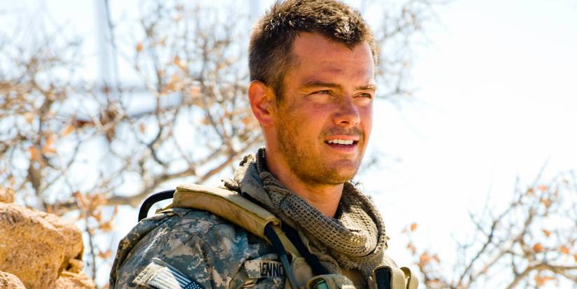 Josh Duhamel smiling and standing outside in Transformers