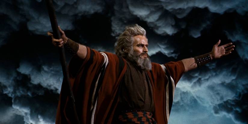 Charlton Heston as Moses in The Ten Commandments