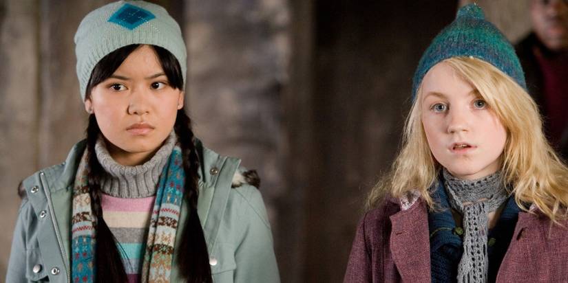 Cho Chang and Luna Lovegood of House Ravenclaw in Harry Potter and the Order of the Phoenix