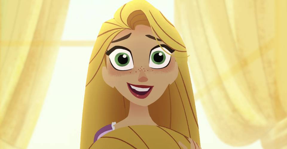 Tangled Tv Movie Trailer Rapunzel Regrows Her Hair Screen Rant