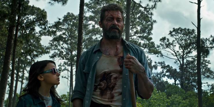 Wolverine with X-23 in Logan
