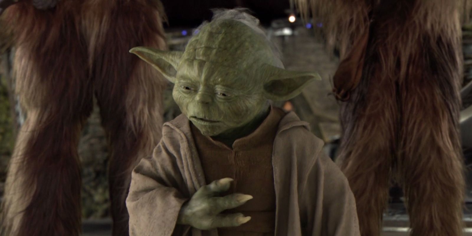 Yoda reacting to Great Jedi Purge Order 66 in Star Wars Revenge of the Sith
