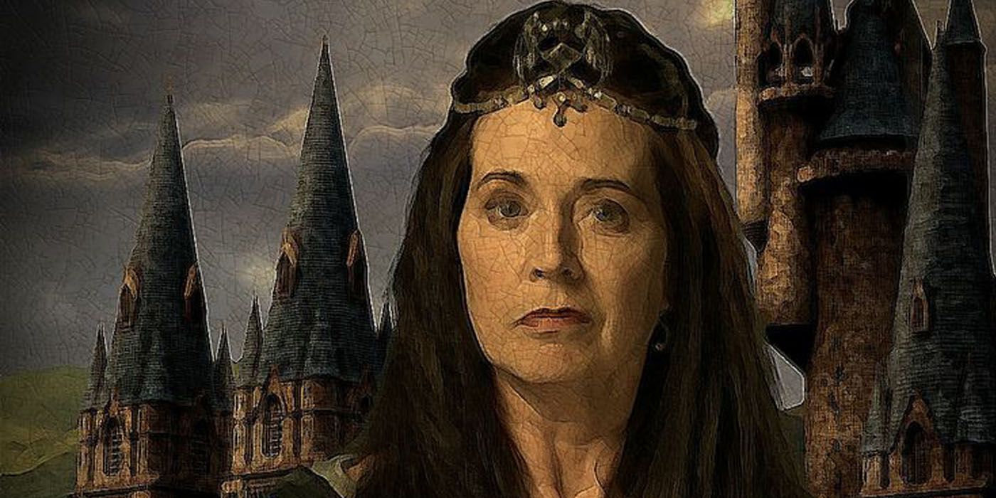 Seitudosobre_HP - A Dama Cinzenta foi Helena Ravenclaw, filha da  co-fundadora de Hogwarts, Rowena Ravenclaw. Helena roubou o diadema da mãe,  que tornava quem o vestia mais inteligente, e o escondeu em