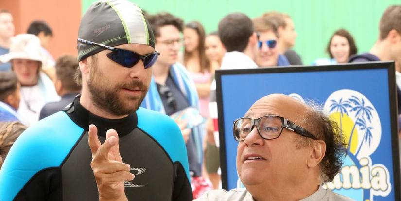 Charlie in scuba gear looks at Frank in It's Always Sunny in Philadelphia season 12