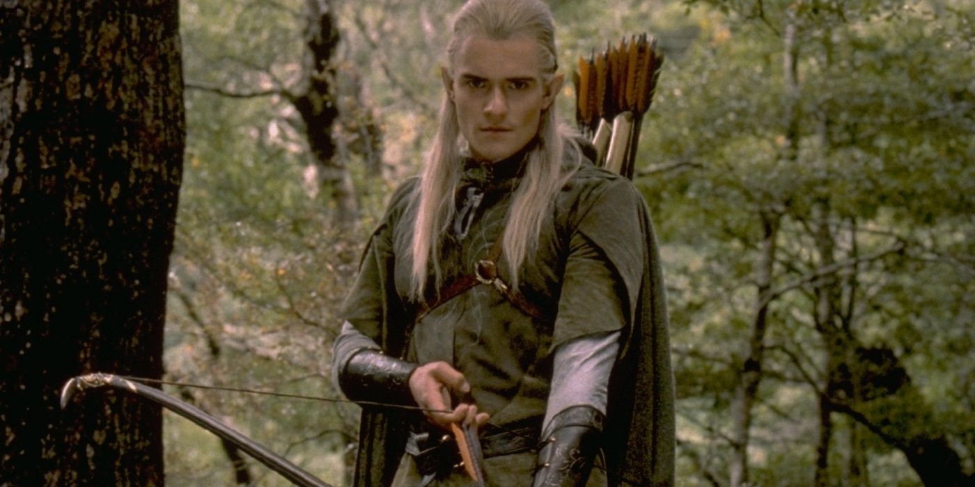 Orlando Bloom como Legolas Greenleaf Fellowship of the Ring Senhor dos Anéis
