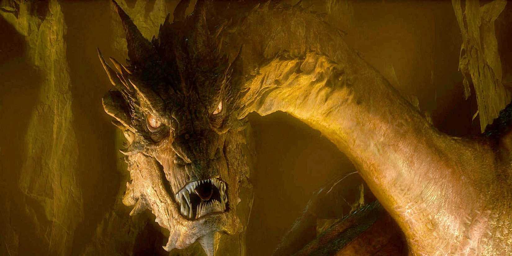 Smaug smiles in The Hobbit