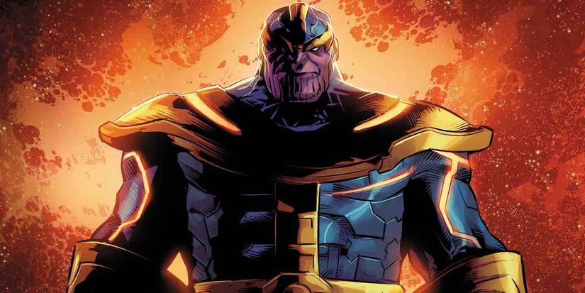 Thanos standing in a half shadow in 2016 Thanos comic