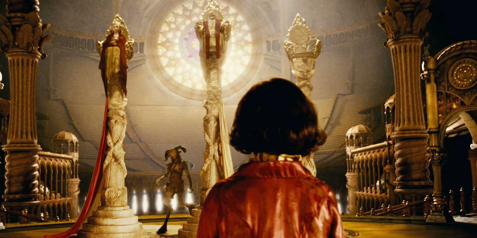 Faun and Ofelia in the temple in Pan's Labyrinth