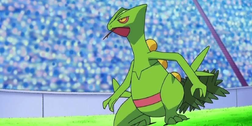 Ash's Sceptile from the Pokémon anime series.