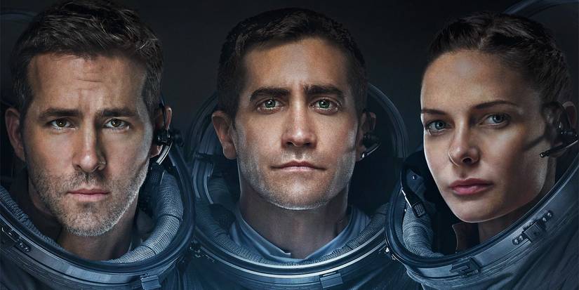 Ryan Reynolds, Jake Gyllenhaal, and Rebecca Ferguson in Life Movie Poster