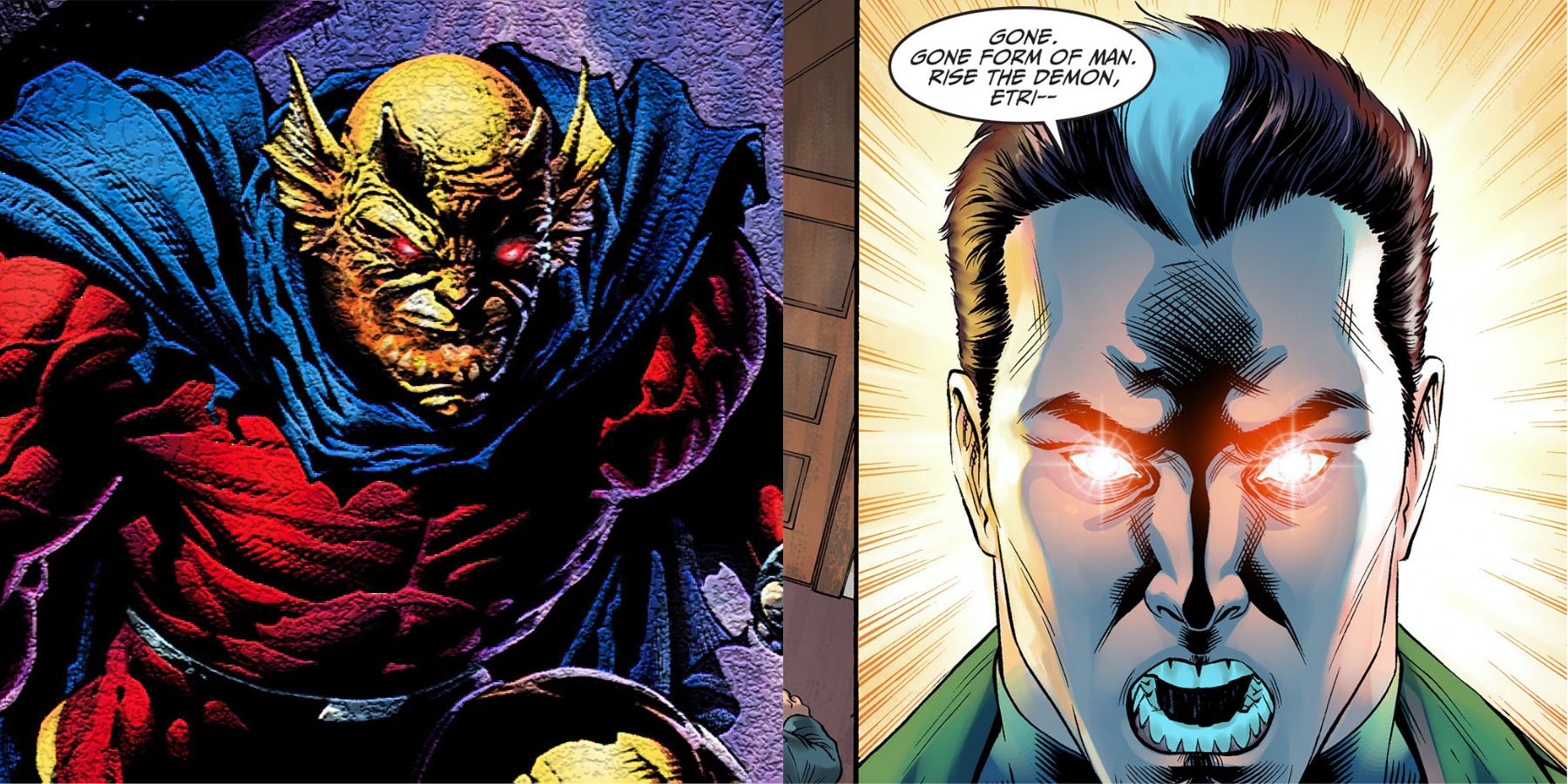 Jason Blood summons the Demon Etrigan