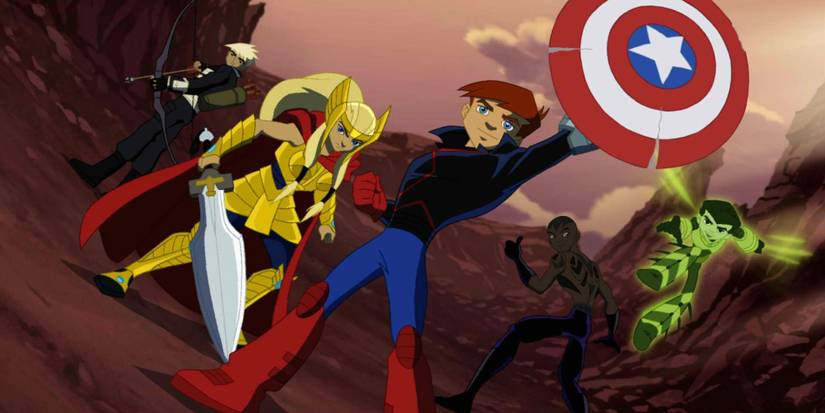 The future Avengers with a new Cpatain America, Thor, Hawkeye, Wasp 