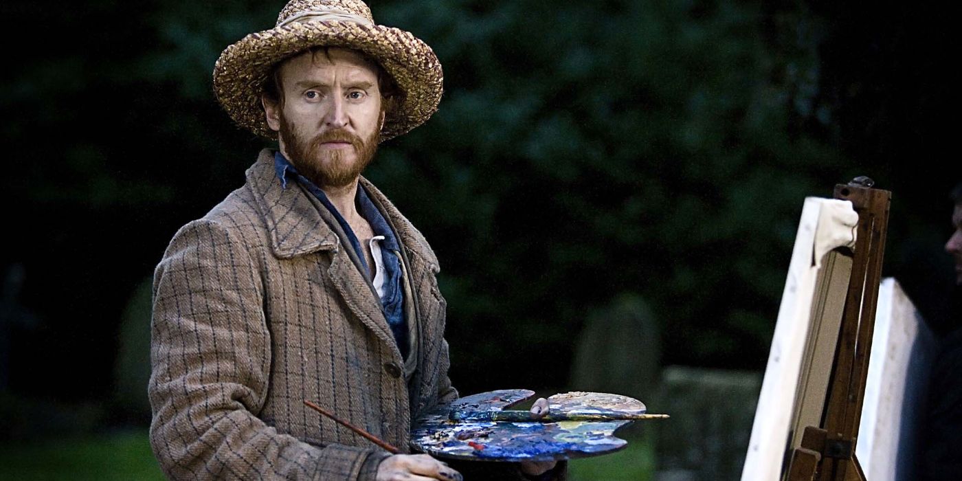 Tony Curran's Vincent painting outside in Doctor Who