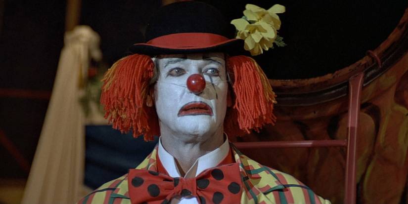 James Bond disguised as a clown in Octopussy