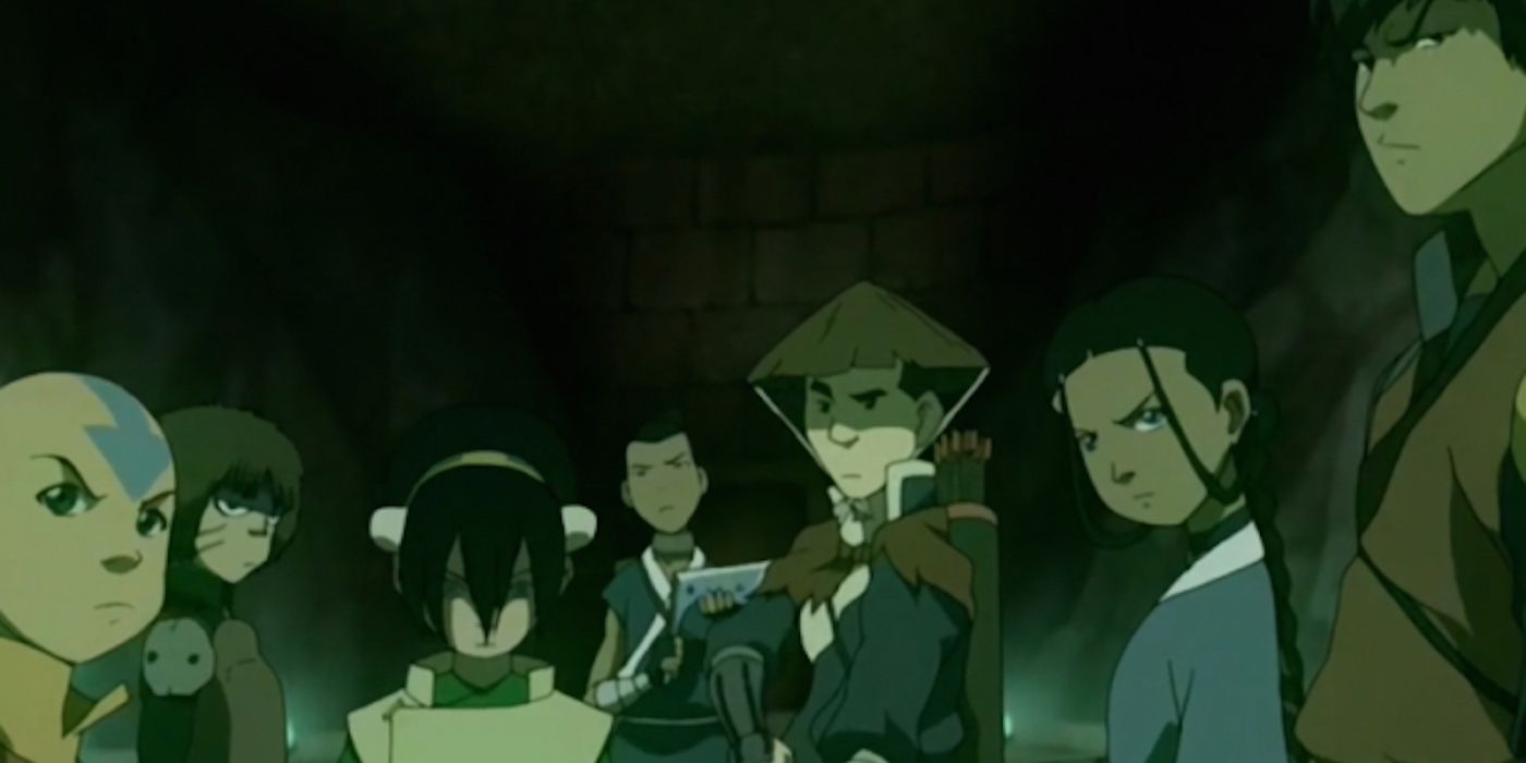 The Avatar team in the Lake laogai episode of Avatar The Last Airbender