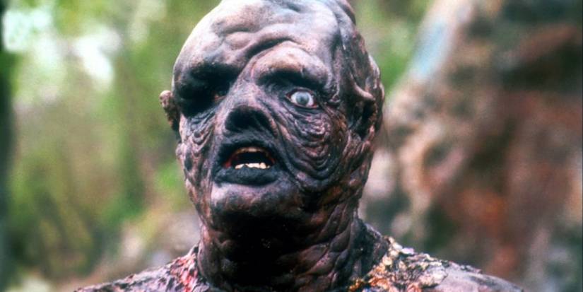 Close-up of Toxie looking shocked in The Toxic Avenger