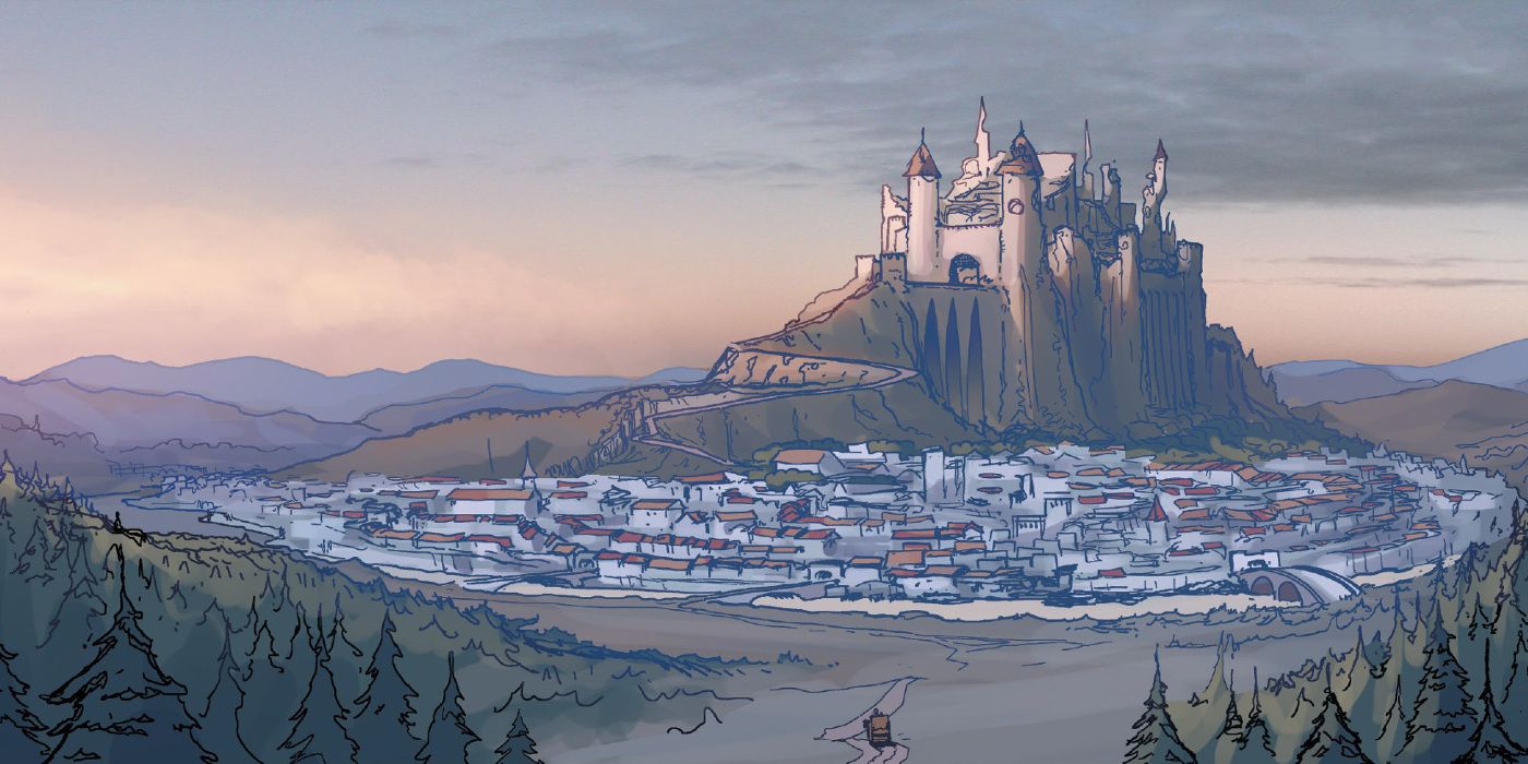 The fortress in Latveria in Marvel Comics