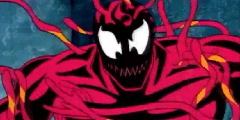 Carnage with flailing tendrils in Spider-Man: The Animated Series.