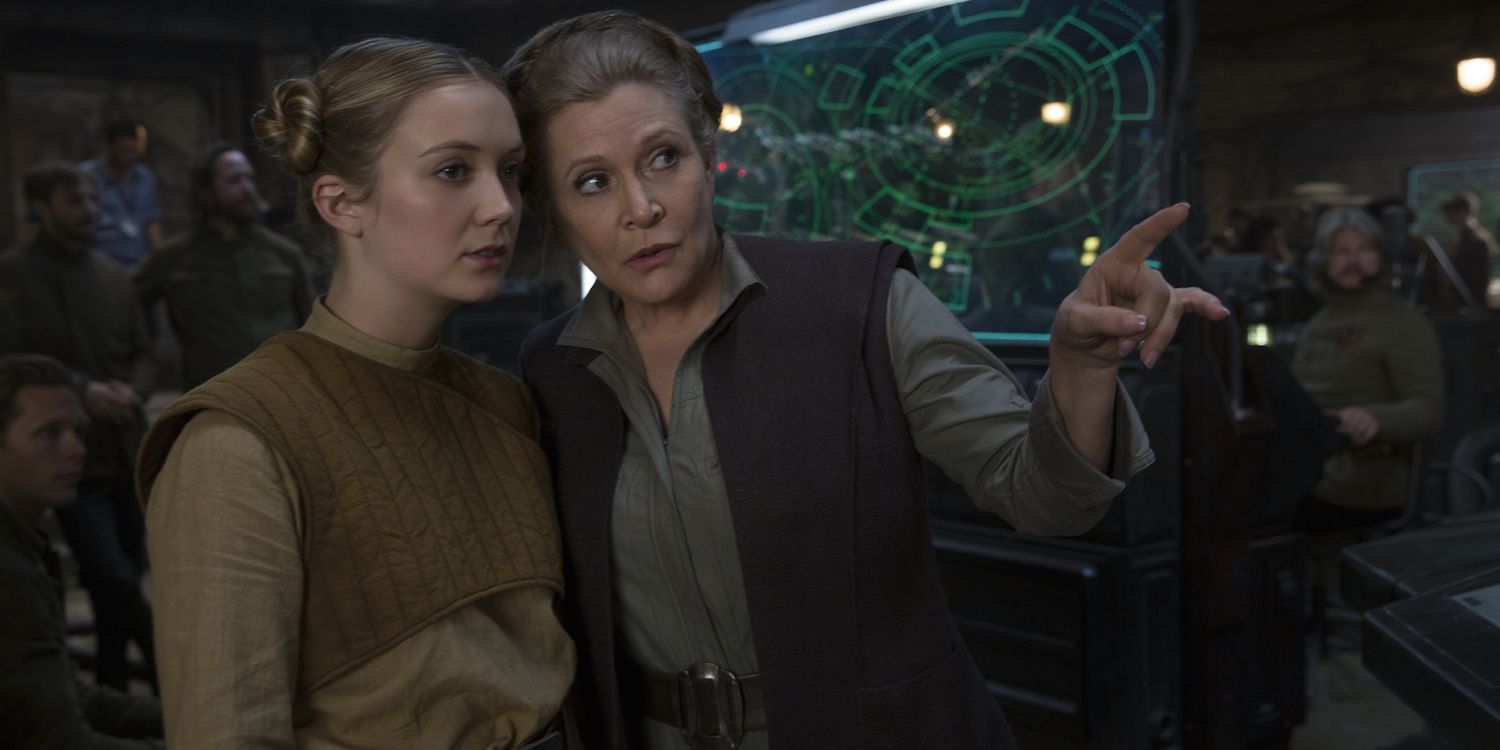 Billie Lourd e Carrie Fisher sul set di Star Wars: The Force Awakens