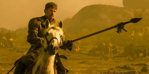 Jaime charges at Daenerys with a spear in Game of Thrones