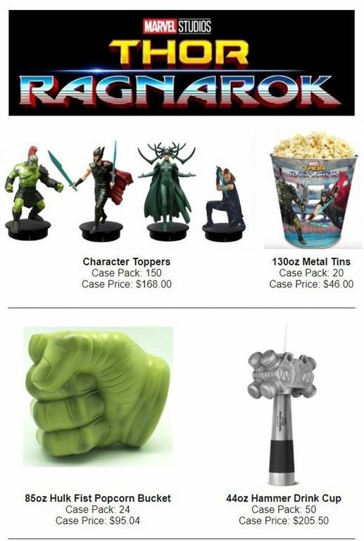 Thor Ragnarok Ice Box Thor Ragnarok Special Concession Sets Revealed