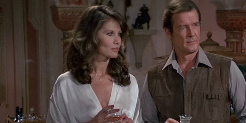 Maud Adams and Roger Moore in Octopussy