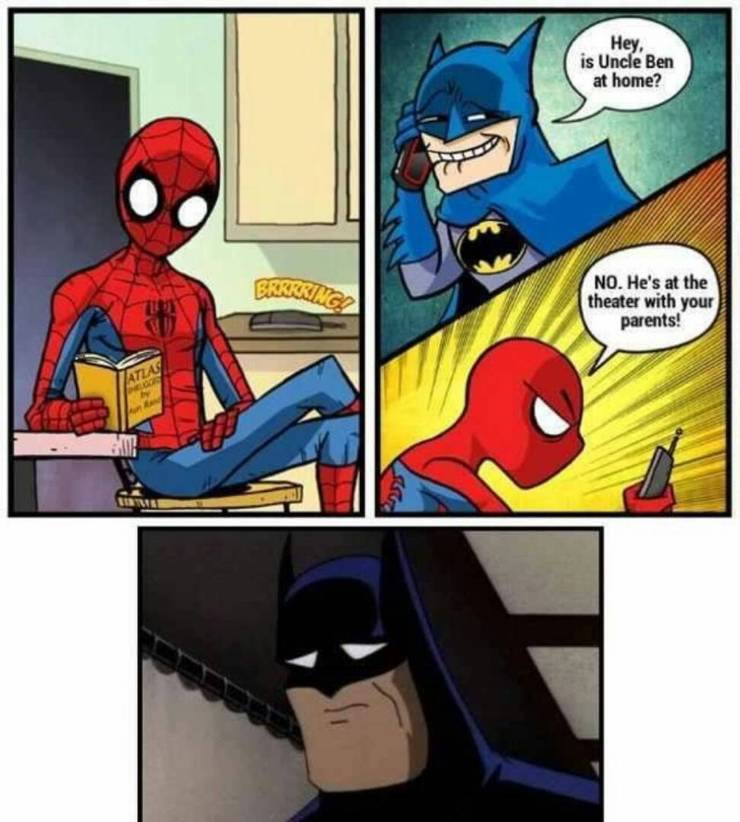 Batman vs Spider Man Uncle Ben Dead Parents