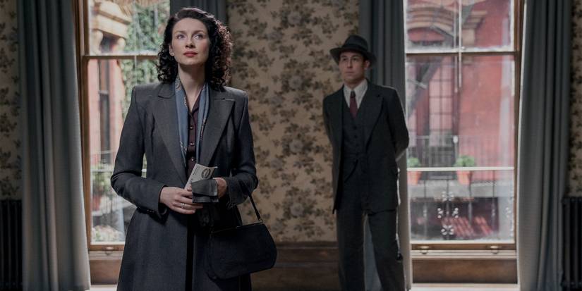 Caitriona Balfe (Claire Randall Fraser), Tobias Menzies (Frank Randall)- Outlander 301