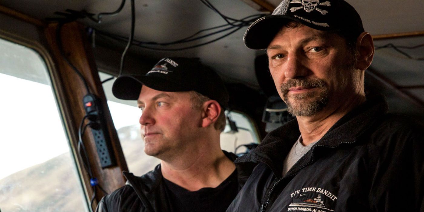 The Hillstrands at the control of their boat on Deadliest Catch.