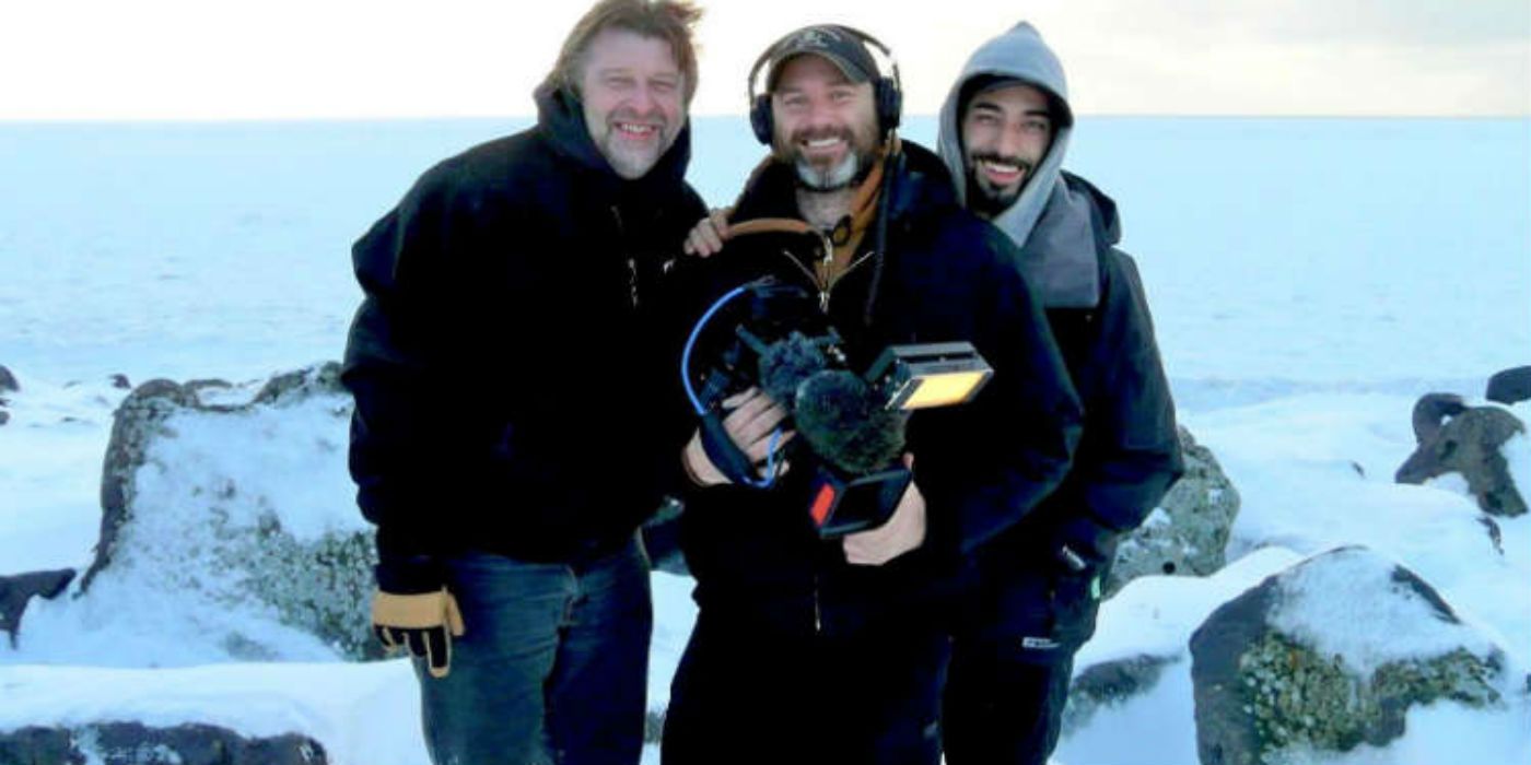 A cameraman posing for a photo in Deadliest Catch.