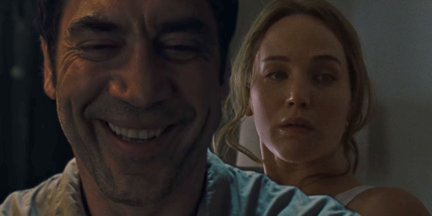Javier Bardem and Jennifer Lawrence at the Start of mother