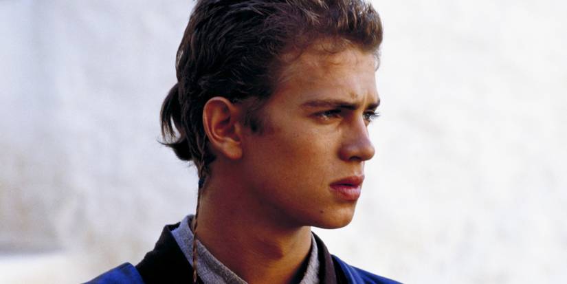 Hayden Christensen looks on as Anakin Skywalker in Star Wars Attack of the Clones