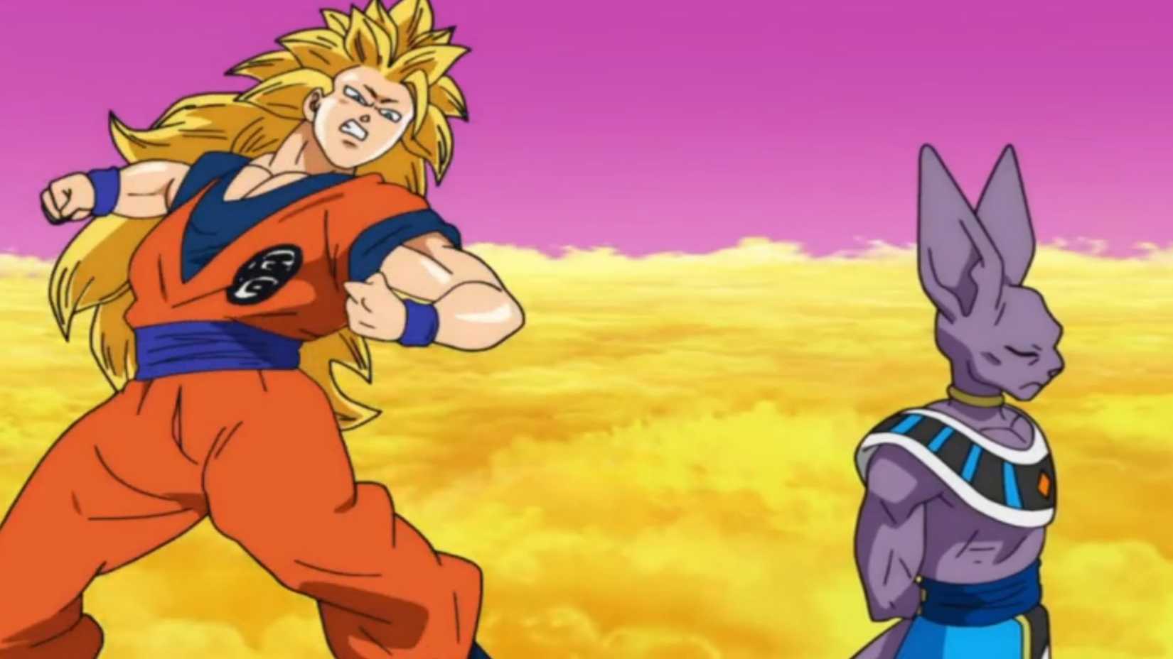 Super Saiyajin 3 Goku kämpft in Dragon Ball Super mit schrecklicher Animation gegen Beerus