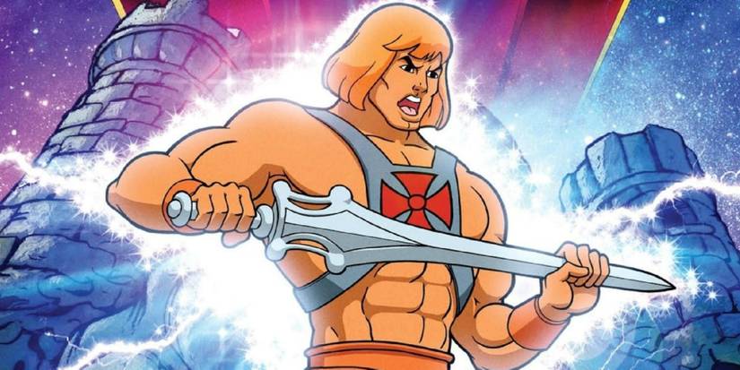 Prince Adam summoning his power in He-Man and Masters of the Universe