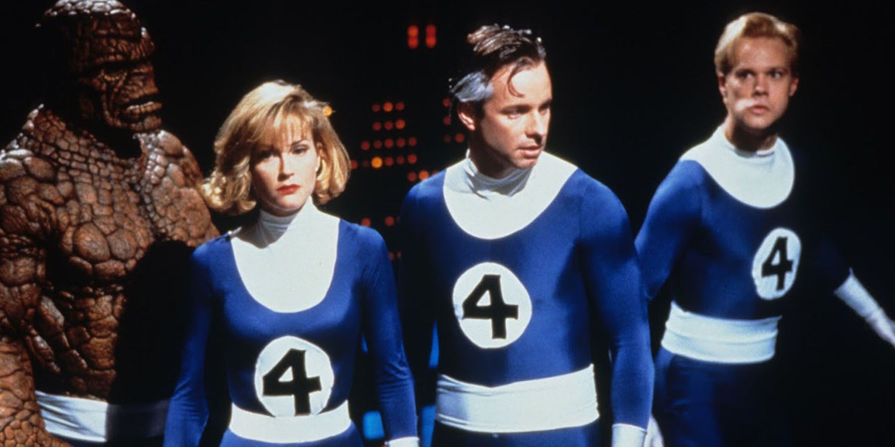 The Fantastic Four gather to fight an enemy in Roger Corman's Fantastic Four film.