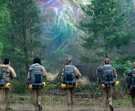 The Group walking toward The Shimmer in Annihilation