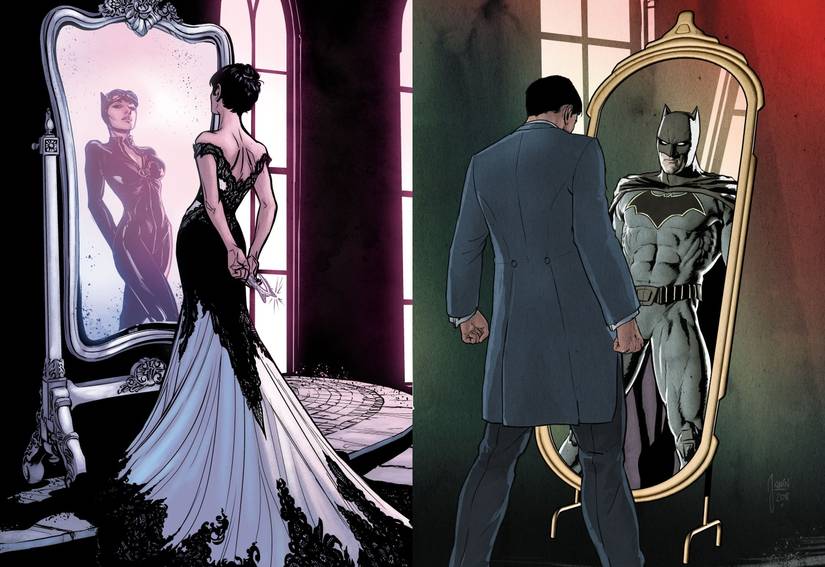 Batman & Catwoman Get Dressed For Their Wedding