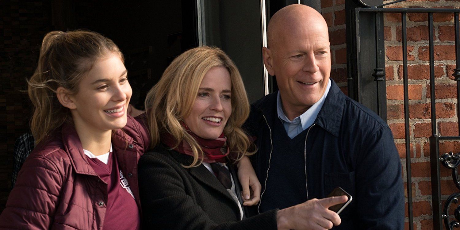 Camila Morrone Elizabeth Shue and Bruce Willis in Death Wish