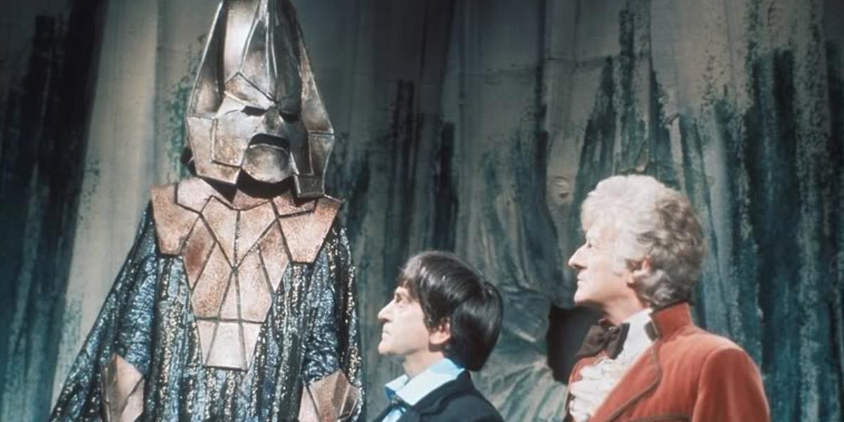 Omega, Jon Pertwee as Third Doctor and Patrick Troughton as Second Doctor in Doctor Who