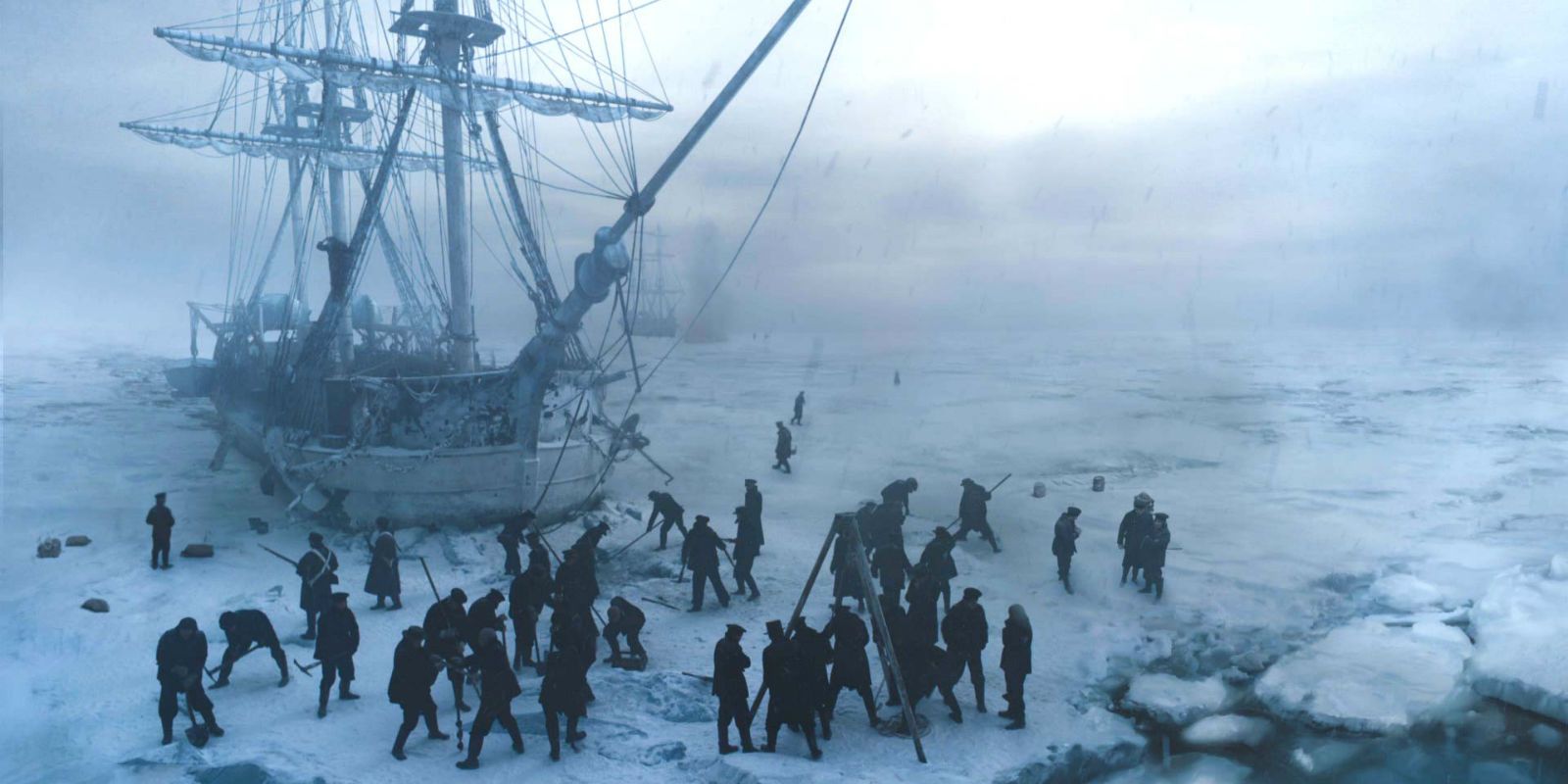 Sailors on the ice in The Terror season 1